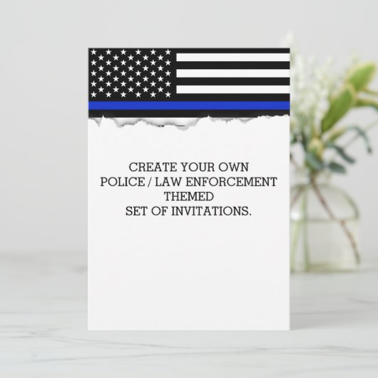 独自の警察旗を作成するルックカスタム 招待状 (スタンド正面)