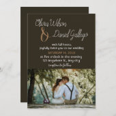 独自の豪華な結婚式招待状を作成 招待状 (正面/裏面)