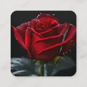 独自の赤いバラカスタムの独身の作成 エンクロージャーカード (裏面)