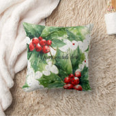 独自の赤いホリエレガントーと雨滴を作成 クッション (ブランケット)