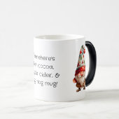 独自の赤い緑のクリスマスツリーキャップ格言の作成 モーフィングマグカップ (正面右)