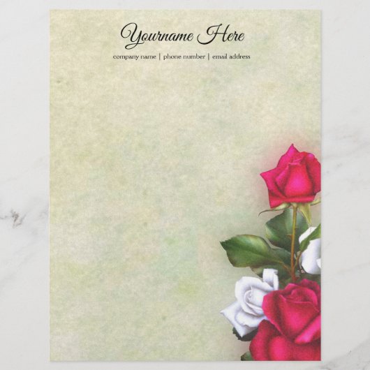 独自の赤と白のバラを作成 (正面)