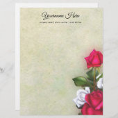 独自の赤と白のバラを作成 (正面/裏面)