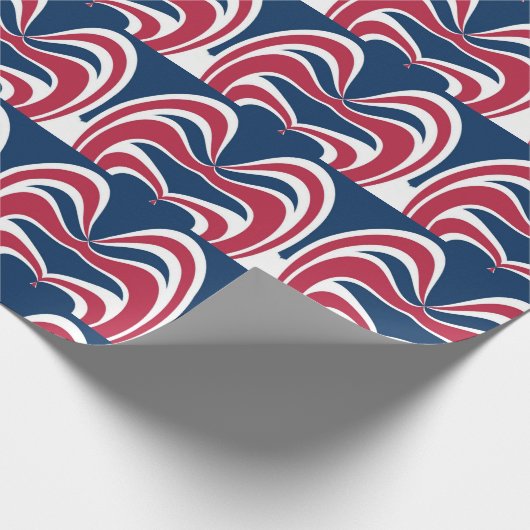 独自の赤と白を作成する ラッピングペーパー (角)