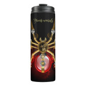 独自の赤と金ゴールドClockwork Spiderの作成 タンブラー (正面)