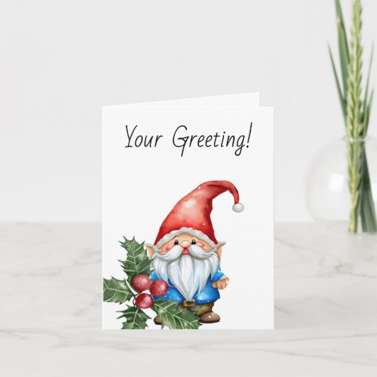 独自の赤と青のクリスマス格言を作成 シーズンカード (正面)