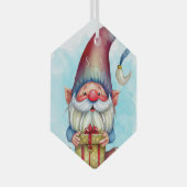 独自の赤と青の格言プレゼントの作成 ガラスオーナメント (正面右)