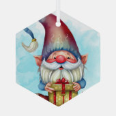 独自の赤と青の格言プレゼントの作成 ガラスオーナメント (裏面)