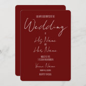 独自の赤を作結婚成 招待状 (正面/裏面)