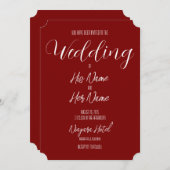 独自の赤を作結婚成 招待状 (正面/裏面)