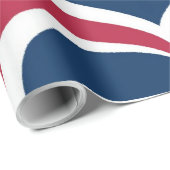 独自の赤青の白旗国のアートを作成する ラッピングペーパー (ロールコーナー)