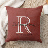 独自の赤革モノグラムフェイクを作成する クッション (ブランケット)