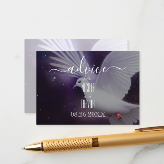 独自の超現実的な鳩を作絵を描成する アドバイスカード (正面/裏面インサイチュ)