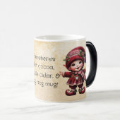 独自の踊りヴィンテージクリスマス格言の作成 モーフィングマグカップ (正面右)