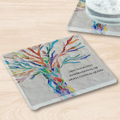 独自の追加やる気を起こさせる/感動的引用文 ガラスコースター