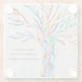 独自の追加やる気を起こさせる/感動的引用文 ガラスコースター (裏面)