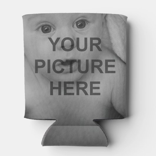 独自の追加フォトデザインロゴを簡単に作成 缶クーラー (裏面)