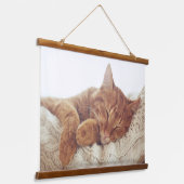 独自の追加 |猫カスタムの写真 吊り下げ型タペストリー (傾斜あり)