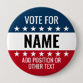 独自の選挙デザインの作成 – クラシック選挙運動 缶バッジ (正面)