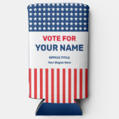 独自の選挙運動ギアの作成クール スリム缶クーラー (正面)