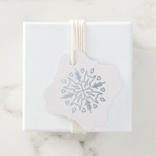 独自の部族の銀箔のスノーフレークを作成する フェイバータグ (箱)