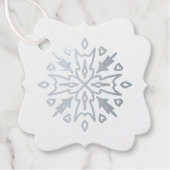 独自の部族の銀箔のスノーフレークを作成する フェイバータグ (正面)