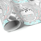 独自の都市のフローラモダンパターンを作成する ラッピングペーパー (ロールコーナー)