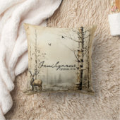 独自の野生のスタッグの冬を作成 クッション (ブランケット)