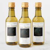 独自の金ゴールドを作成する星月 ワインラベル (ボトル)