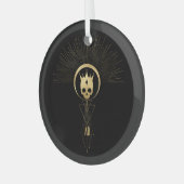 独自の金ゴールドアーキーンの作成タロット ガラスオーナメント (正面左)