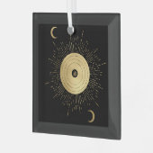 独自の金ゴールドアーキーンサンタロットの作成 ガラスオーナメント (正面左)