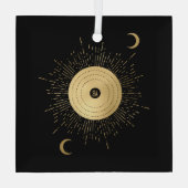 独自の金ゴールドアーキーンサンタロットの作成 ガラスオーナメント (裏面)