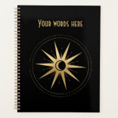 独自の金ゴールドアーキーンスタータロットの作成 プランナー手帳 (正面)