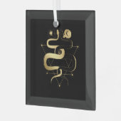 独自の金ゴールドアーキーン愛好家の作成タロット ガラスオーナメント (正面左)