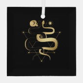 独自の金ゴールドアーキーン愛好家の作成タロット ガラスオーナメント (裏面)