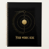 独自の金ゴールドアーキーン星形五角形タロット プランナー手帳 (正面)