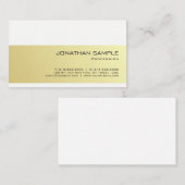 独自の金ゴールドエレガントルックのモダン作成 名刺 (正面/裏面)