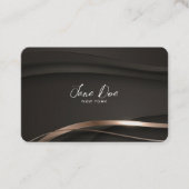 独自の金ゴールドクラシックリボンを黒に作成 名刺 (正面)