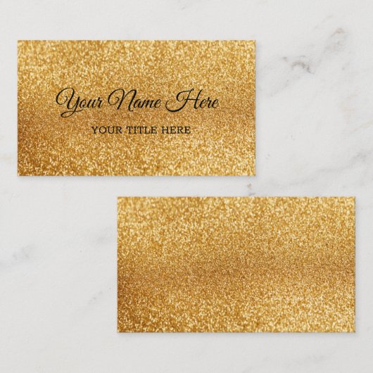 独自の金ゴールドグリッター名刺の作成 名刺 (正面/裏面)