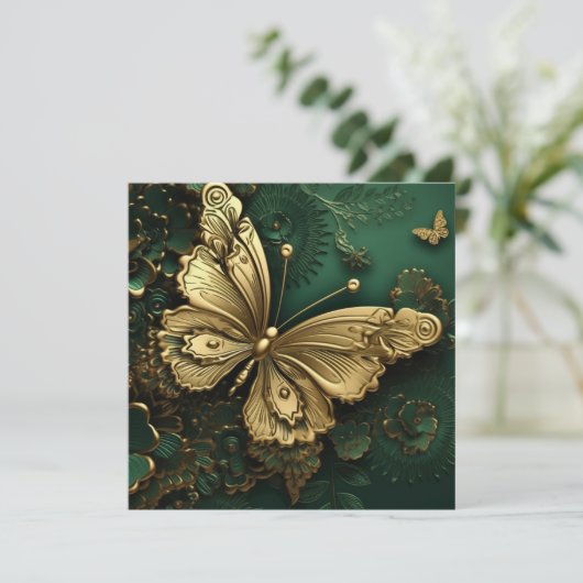 独自の金ゴールドバタフライをカスタム作成 (スタンド正面)