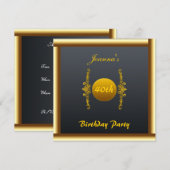 独自の金ゴールド招待状 招待状 (正面/裏面)