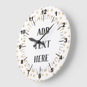 独自の金ゴールド点 ラージ壁時計 (傾斜)