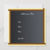 独自の金ゴールド煙招待状 招待状 (裏面)