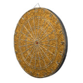 独自の金ゴールド空白のグリッター ダーツボード (正面右)