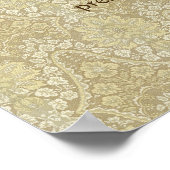 独自の金ゴールド華美アンティークフレームのコラージュを作成 ポスター (角)