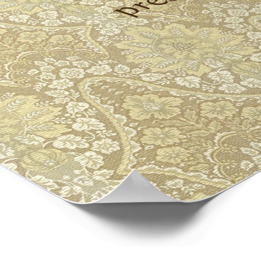 独自の金ゴールド華美アンティークフレームのコラージュを作成 ポスター (角)