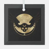 独自の金ゴールド難易度タロットの作成 ガラスオーナメント (正面)