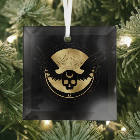 独自の金ゴールド難易度タロットの作成 ガラスオーナメント (インサイチュ)