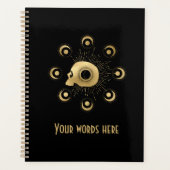 独自の金ゴールド難易度タロット プランナー手帳 (正面)