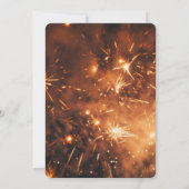 独自の金ゴールドFireworksの作成 招待状 (裏面)